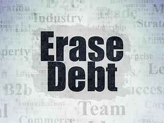 Image showing Business concept: Erase Debt on Digital Paper background
