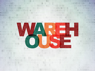 Image showing Industry concept: Warehouse on Digital Paper background