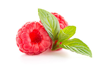 Image showing Raspberry fruit isolated