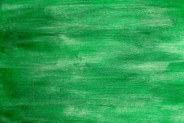 Image showing Green painted artistic canvas