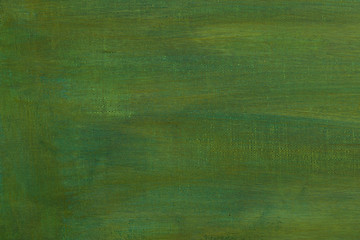 Image showing Green painted artistic canvas