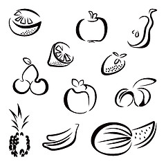 Image showing Fruit symbols