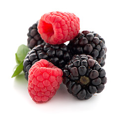 Image showing Raspberry with blackberry 