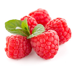 Image showing Raspberry fruit isolated