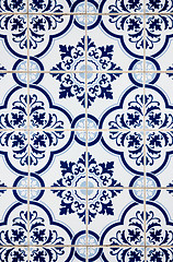 Image showing Portuguese glazed ceramic tiles