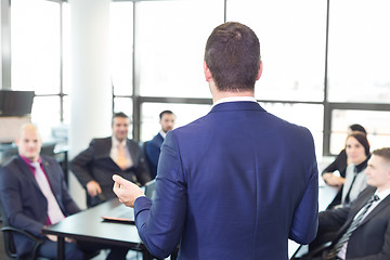 Image showing Corporate business team office meeting.