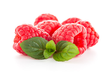 Image showing Raspberry fruit isolated