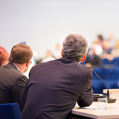 Image showing Speaker at Business Conference and Presentation.