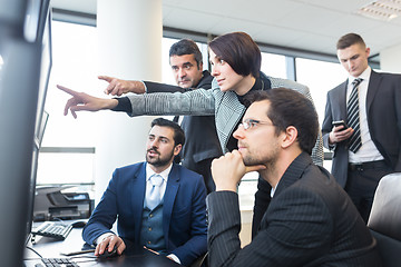 Image showing Business team working in corporate office.