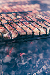 Image showing pork ribs cooked on the grill