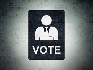 Image showing Politics concept: Ballot on Digital Paper background