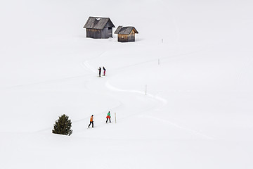 Image showing Cross-country skiing langlauf