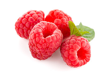 Image showing Raspberry fruit isolated