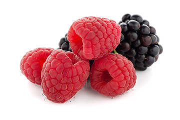 Image showing Raspberry with blackberry 