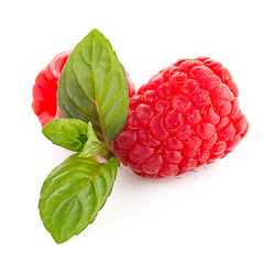 Image showing Raspberry fruit isolated