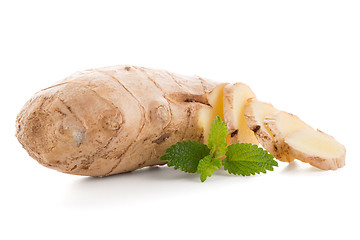 Image showing Ginger root on white