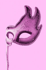 Image showing Pink Carnival Venetian mask