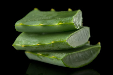 Image showing Sliced aloe leaf