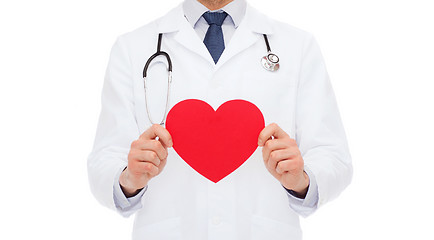 Image showing male doctor with red heart