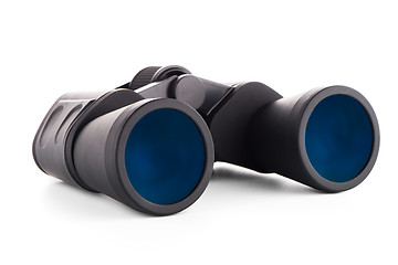 Image showing Black binoculars isolated