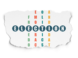 Image showing Political concept: Election in Crossword Puzzle