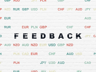 Image showing Business concept: Feedback on wall background