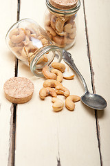 Image showing cashew nuts on a glass jar 