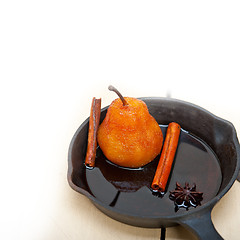 Image showing poached pears delicious home made recipe 