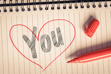 Image showing I love you message