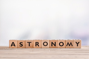 Image showing Astronomy sign on a table