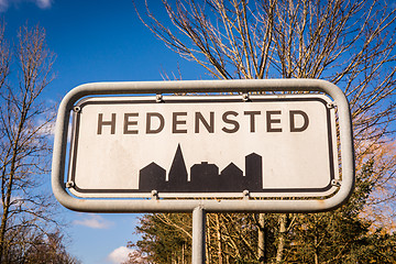 Image showing Hedensted city sign in Denmark