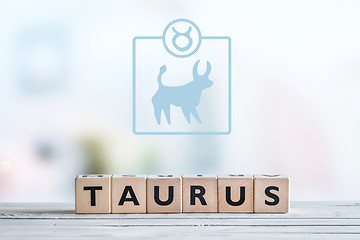 Image showing Taurus star sign on a table