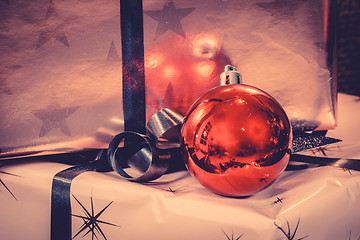 Image showing Xmas ornament with a red baubel