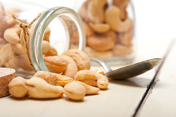 Image showing cashew nuts on a glass jar 