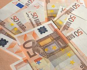 Image showing Fifty Euro notes