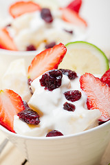 Image showing fruit and yogurt salad healthy breakfast