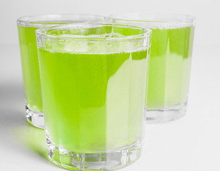 Image showing Green apple juice