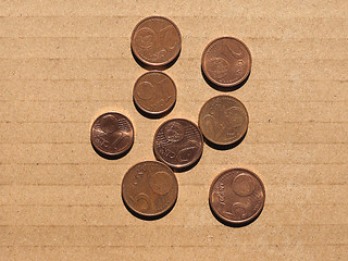 Image showing Euro cent coins