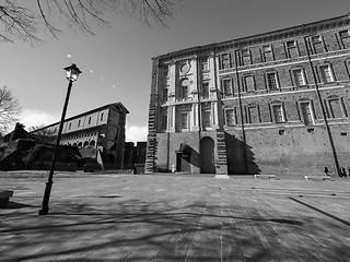 Image showing Rivoli Castle in Rivoli in black_and_white