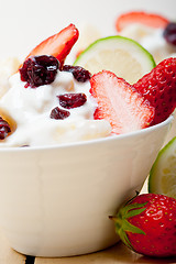 Image showing fruit and yogurt salad healthy breakfast