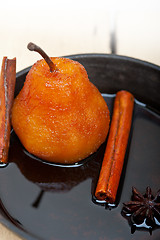 Image showing poached pears delicious home made recipe 