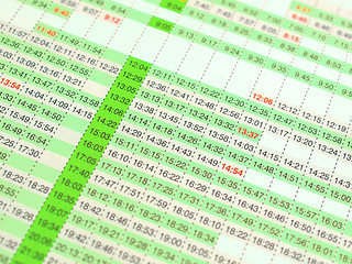 Image showing Timetable