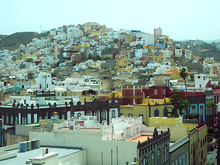 Image showing rooftop view Vegueta Grand Canary Island Plaza Santa Ana Town Ha