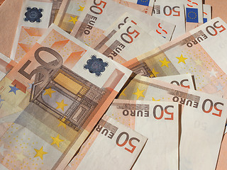 Image showing Fifty Euro notes