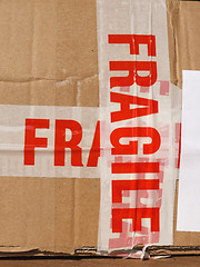 Image showing Fragile sign on box