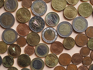 Image showing Euro coins background