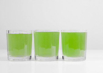 Image showing Green apple juice