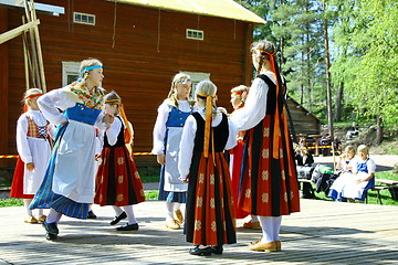 Image showing Unidentified dancers in folklore ensemble