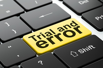 Image showing Science concept: Trial And Error on computer keyboard background