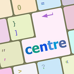 Image showing centre button on computer pc keyboard key vector illustration